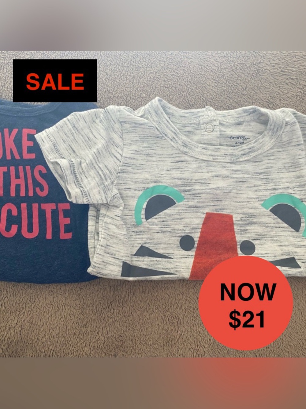 George Baby Boy 6-12M Bundle - Bear & Graphic Prints"